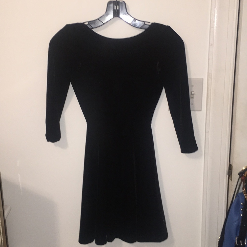 Black velvet dress